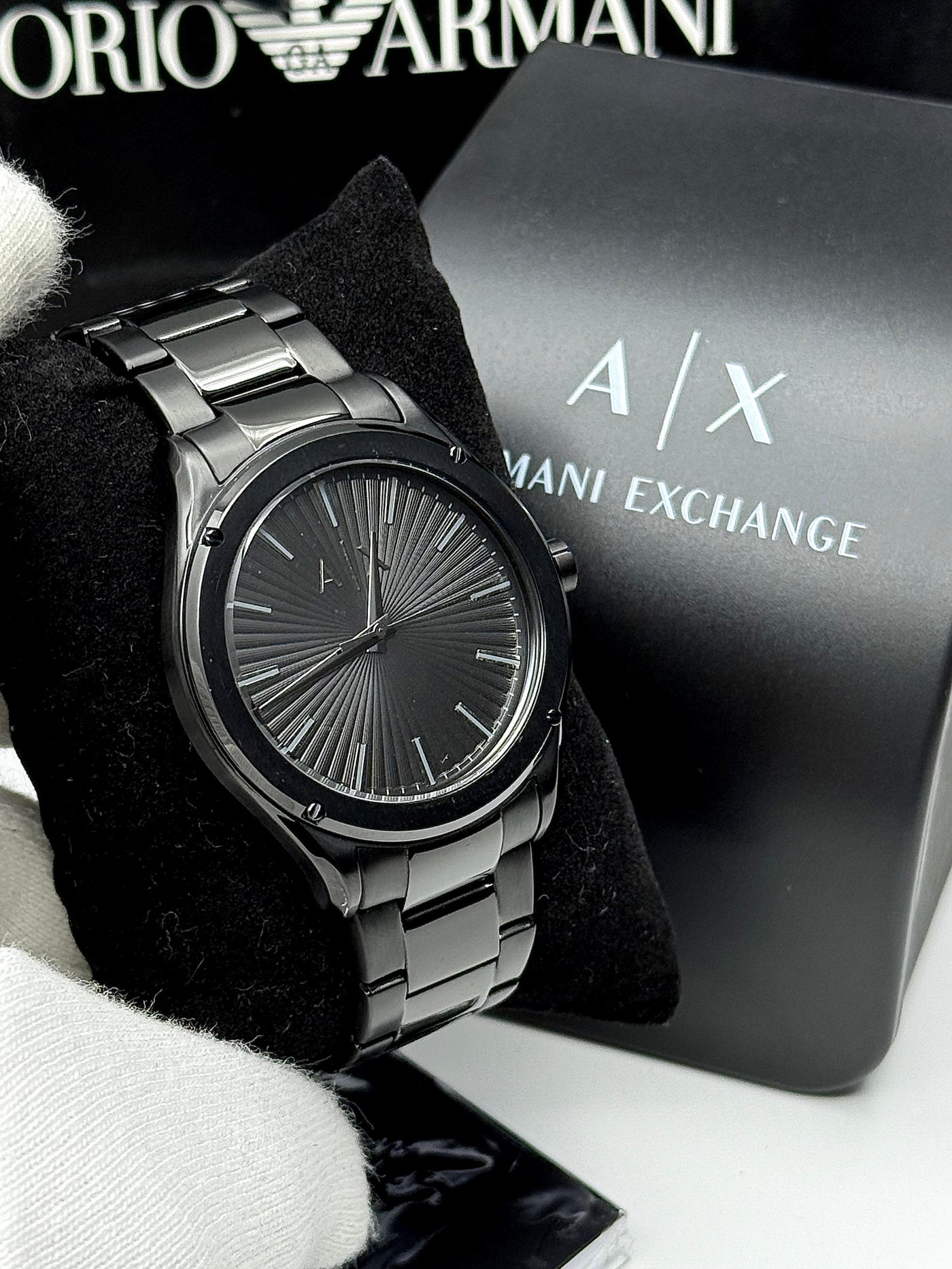 ⬛🔲Armani Exchange Fitz Black Stainless Steel Men's Watch