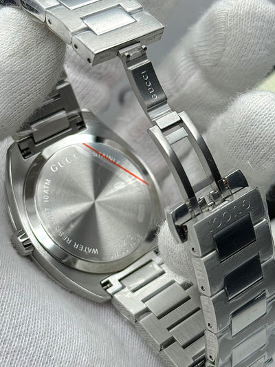 🟦⬜ Gucci G Timeless Swiss Quartz Stainless Steel Dress Watch for Men's