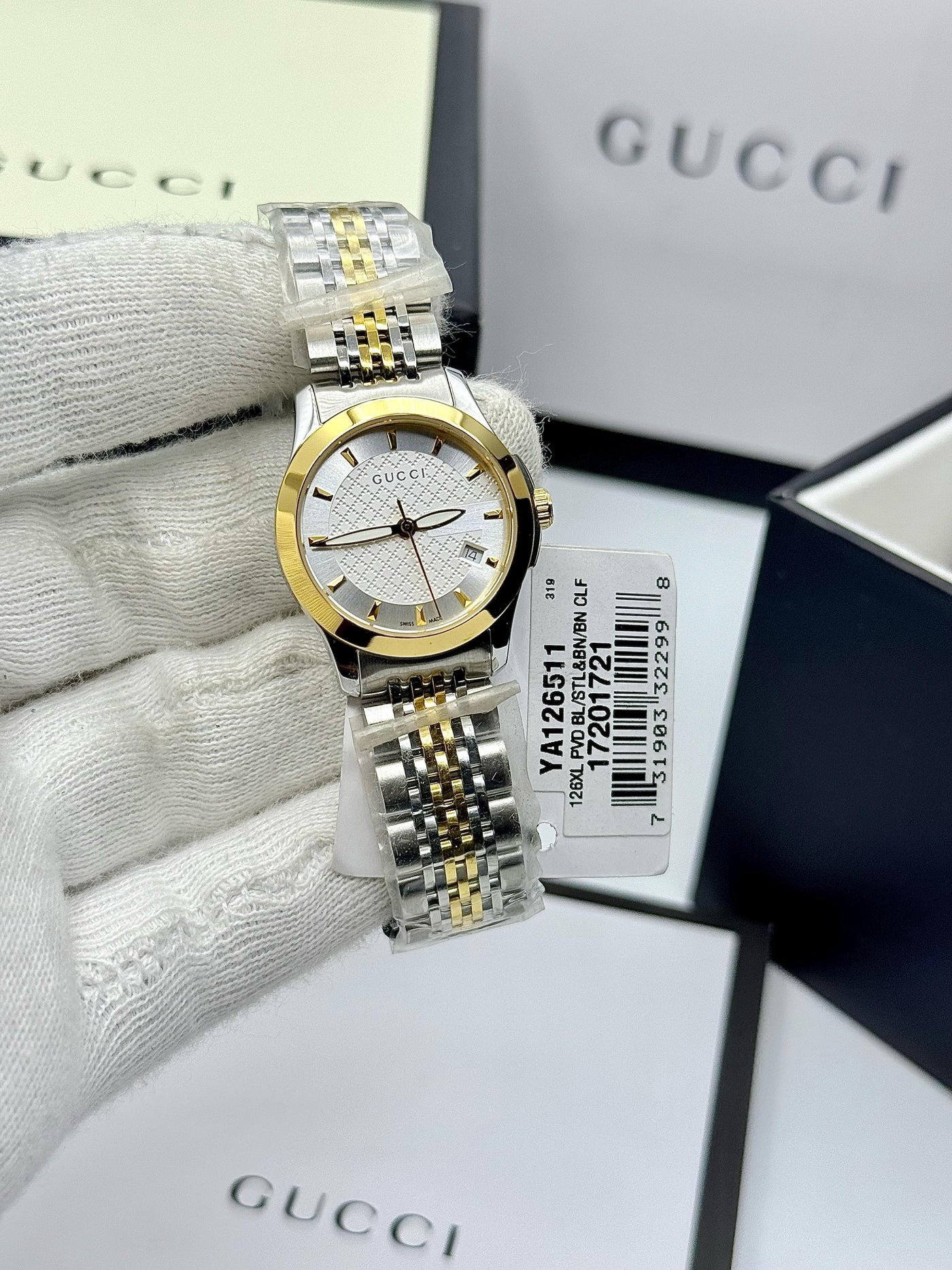 GUCCI G-TIMELESS Swiss Made Two Tone Ladies Watch