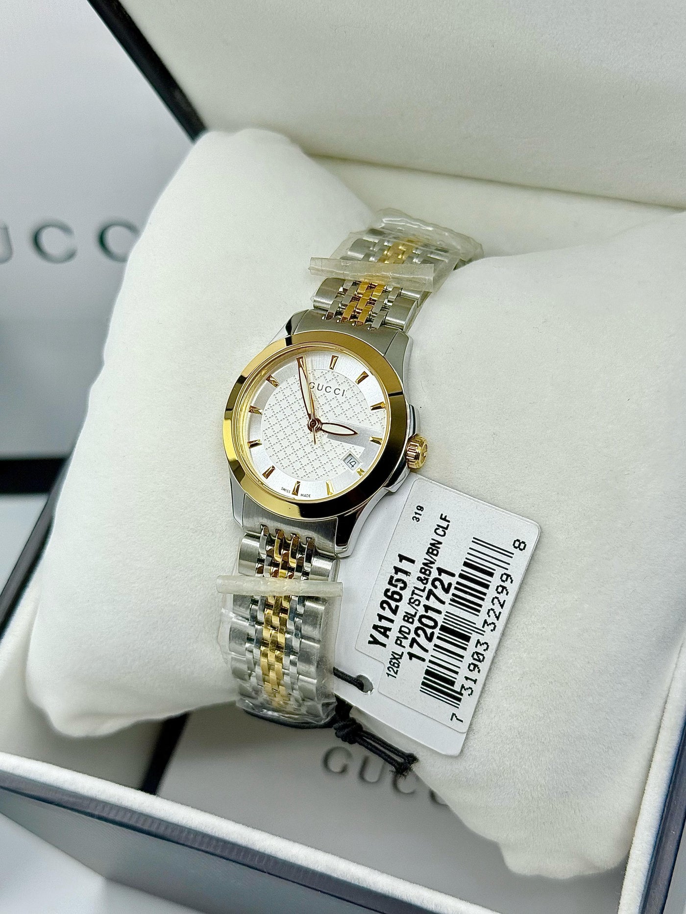 GUCCI G-TIMELESS Swiss Made Two Tone Ladies Watch