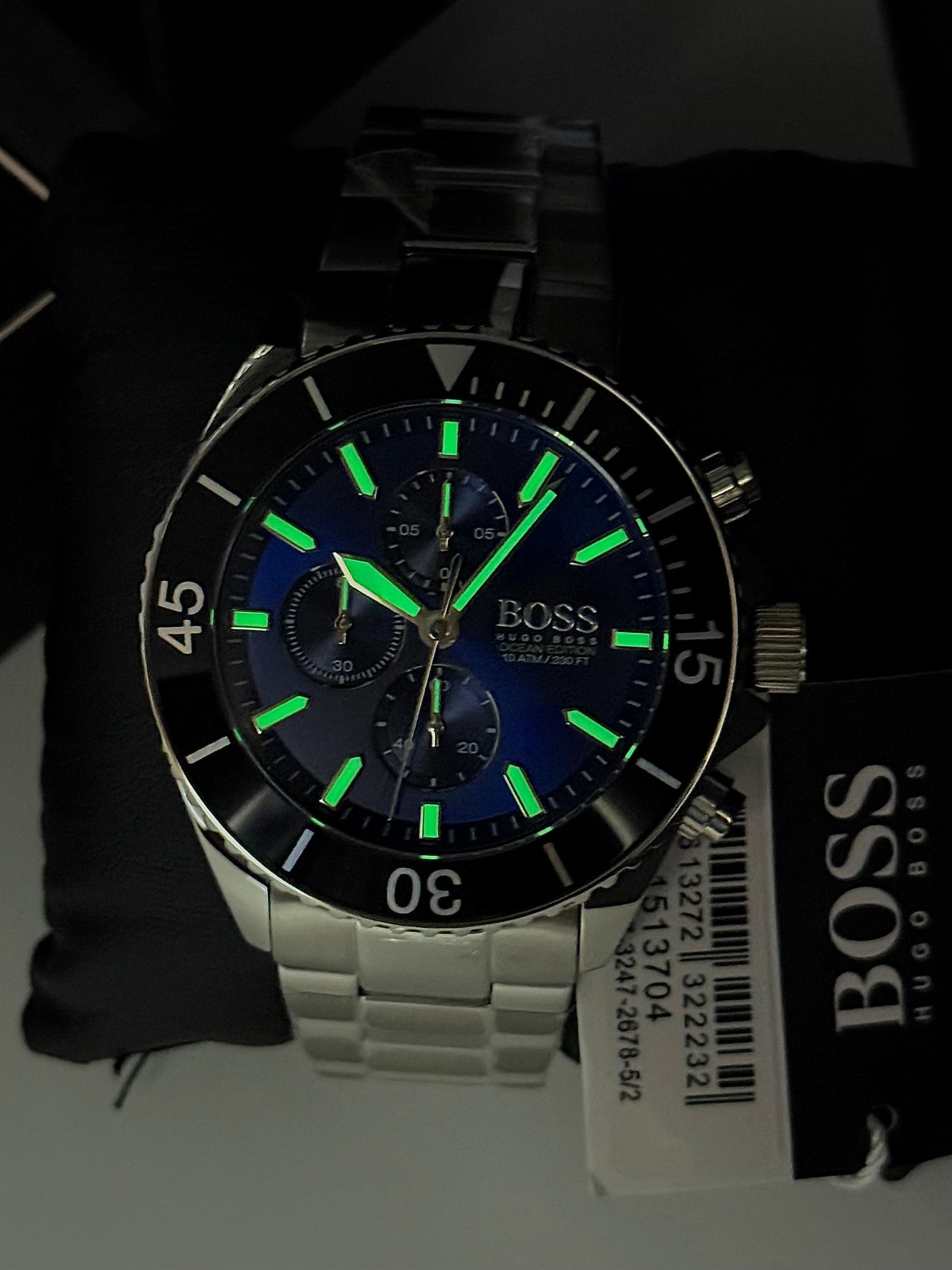 ⬛🟦 Hugo Boss OCEANS EDITION Chronograph Men's Watch