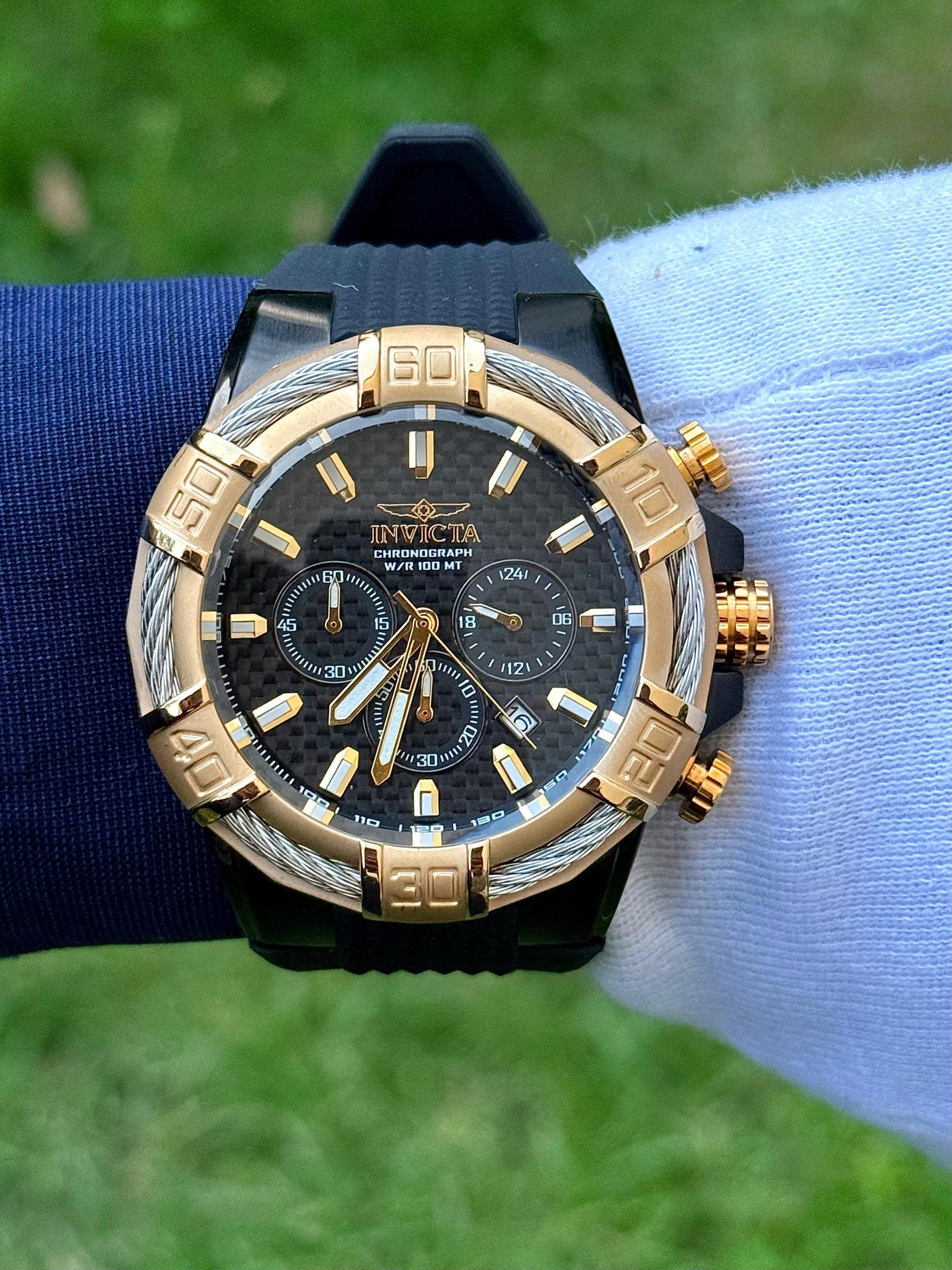 ⬛🟨 Invicta Bolt Men Model 25687- Men's Watch Quartz || 52mm