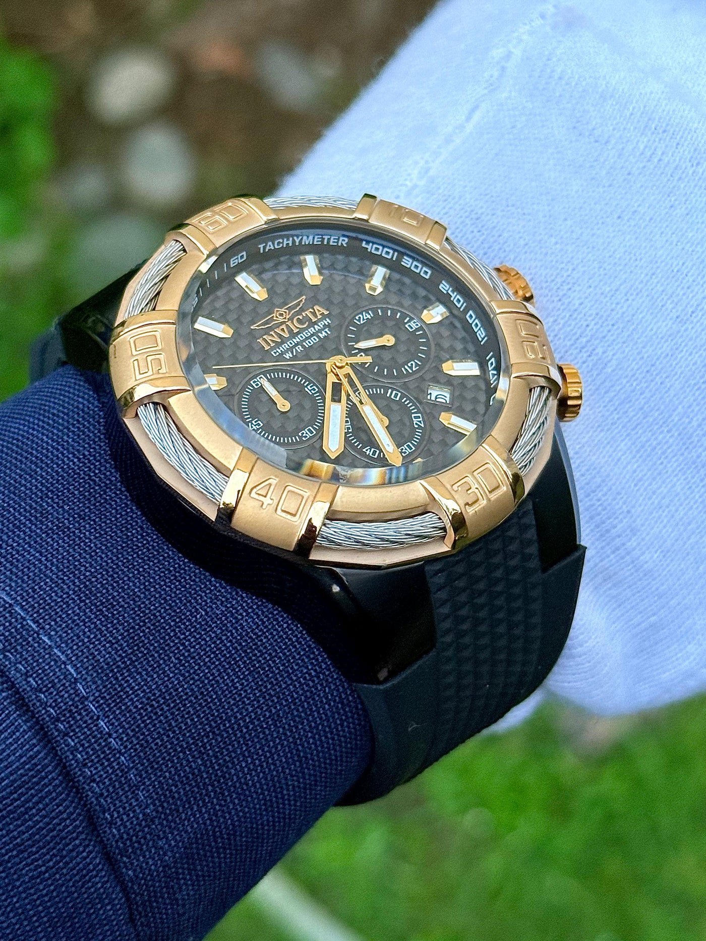 ⬛🟨 Invicta Bolt Men Model 25687- Men's Watch Quartz || 52mm