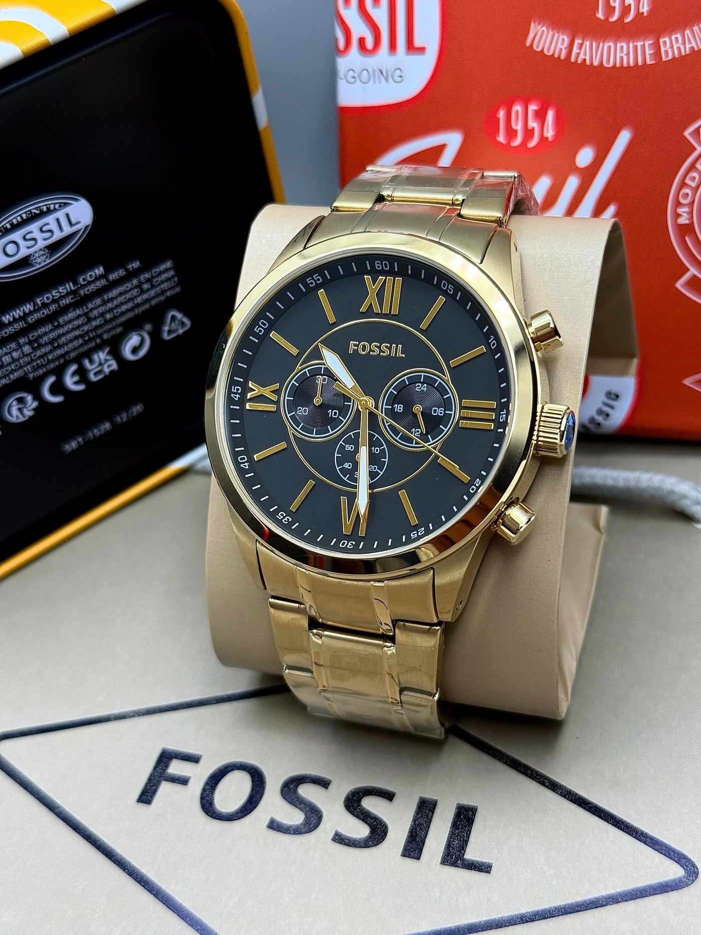 Fossil Men’s Gold-Tone Multifunction Watch