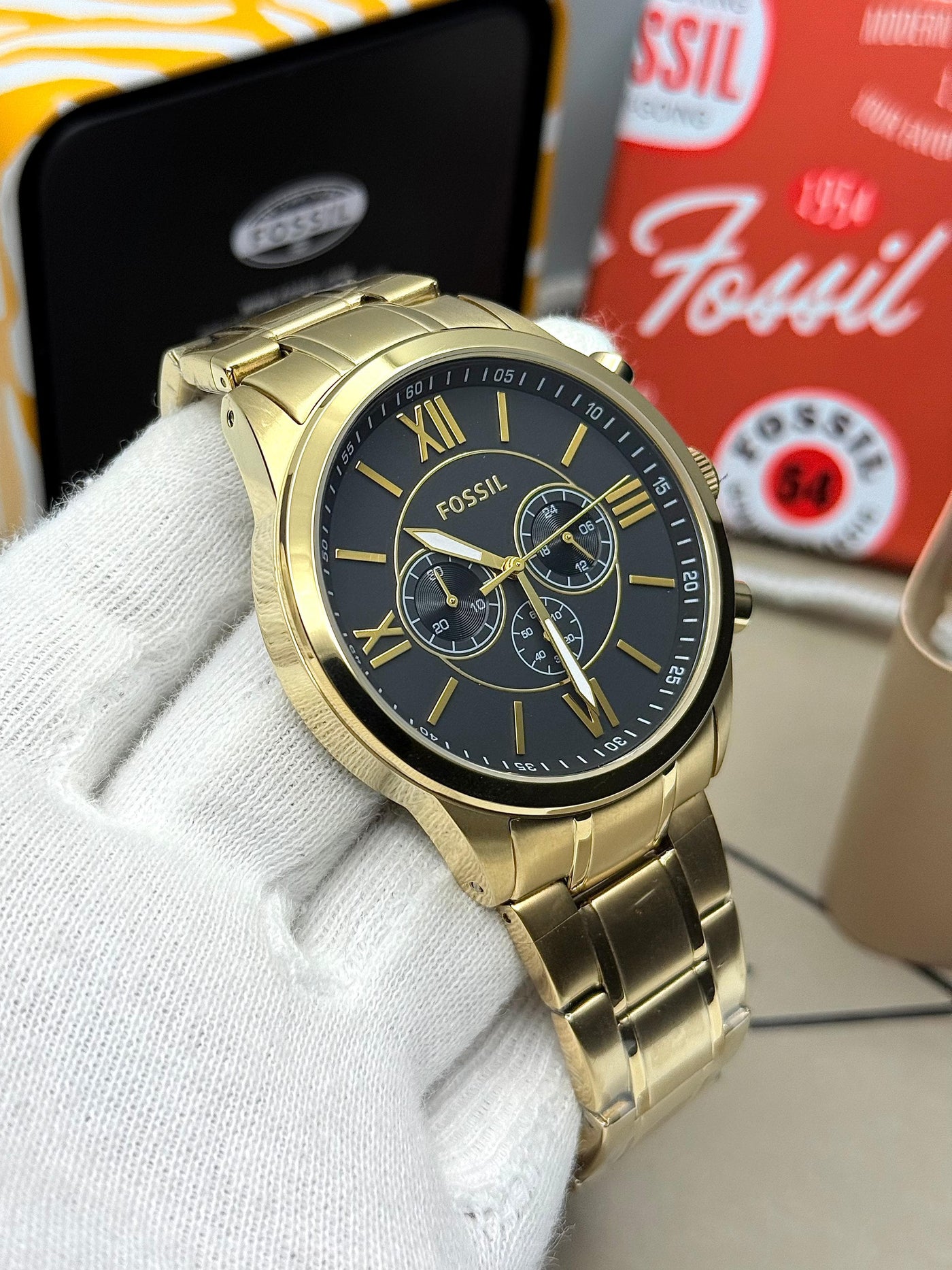 Fossil Men’s Gold-Tone Multifunction Watch