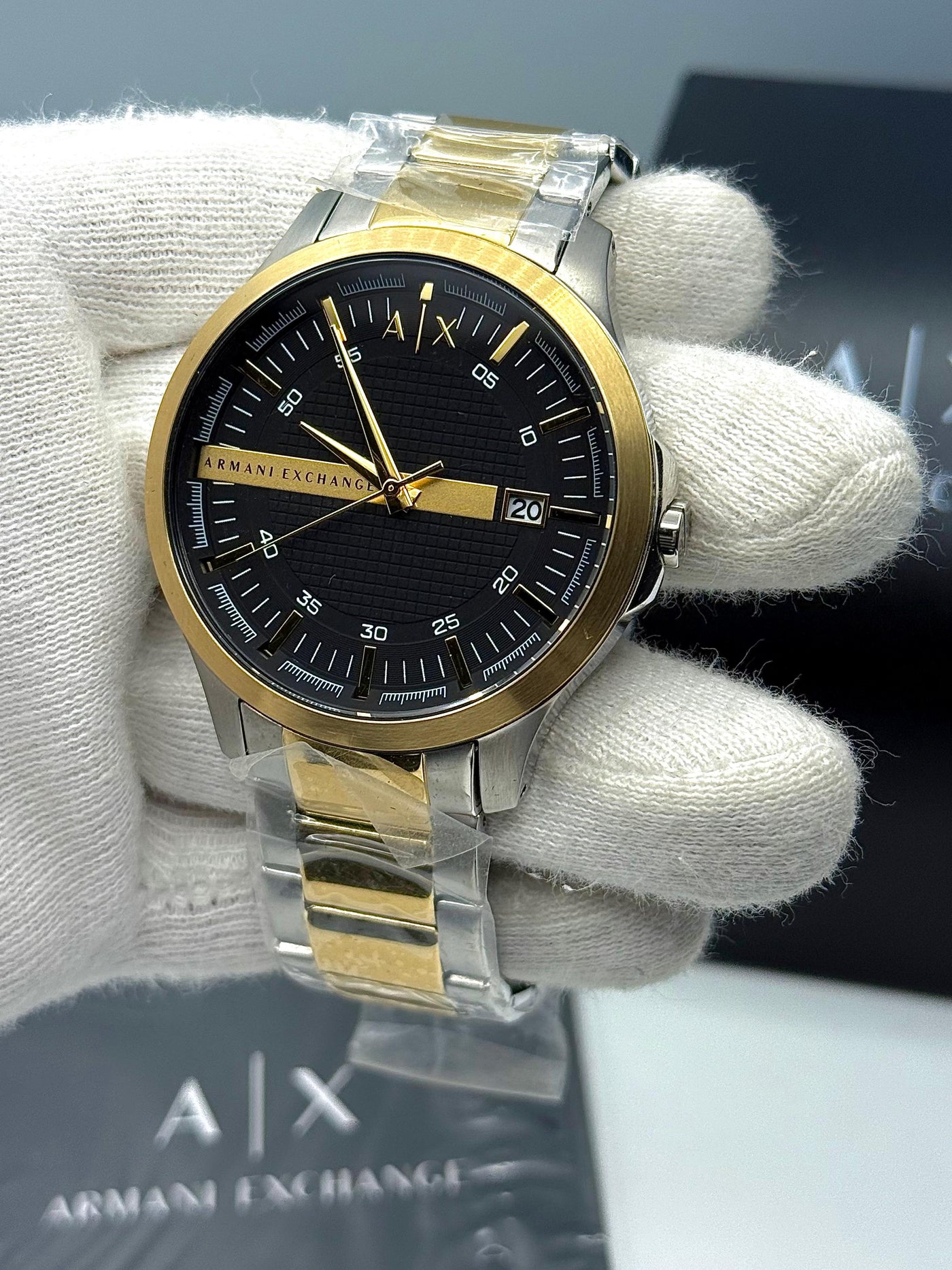 🟨🔲 A|X ARMANI EXCHANGE TWO-TONED STAINLESS STEEL MEN'S QUARTZ WATCH