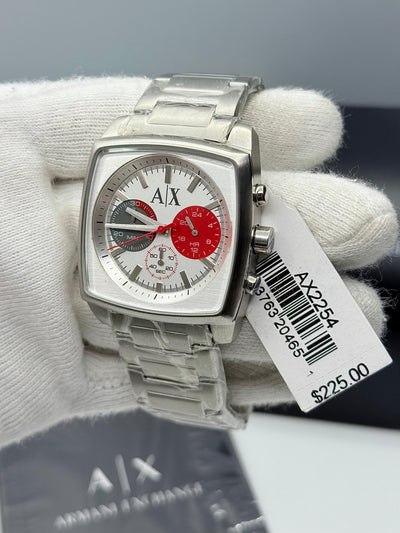 🟥 Armani Exchange Square Dial Stainless Steel Watch For Men