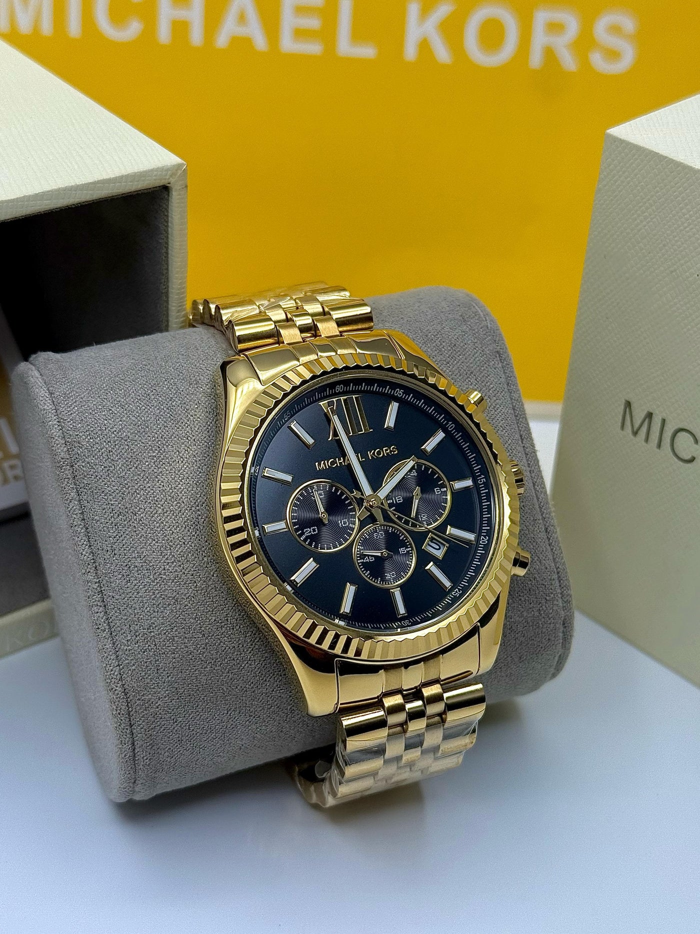 Michael Kors Lexington Gold-Tone Men's Stainless Steel Quartz Watch