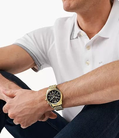 Michael Kors Lexington Gold-Tone Men's Stainless Steel Quartz Watch