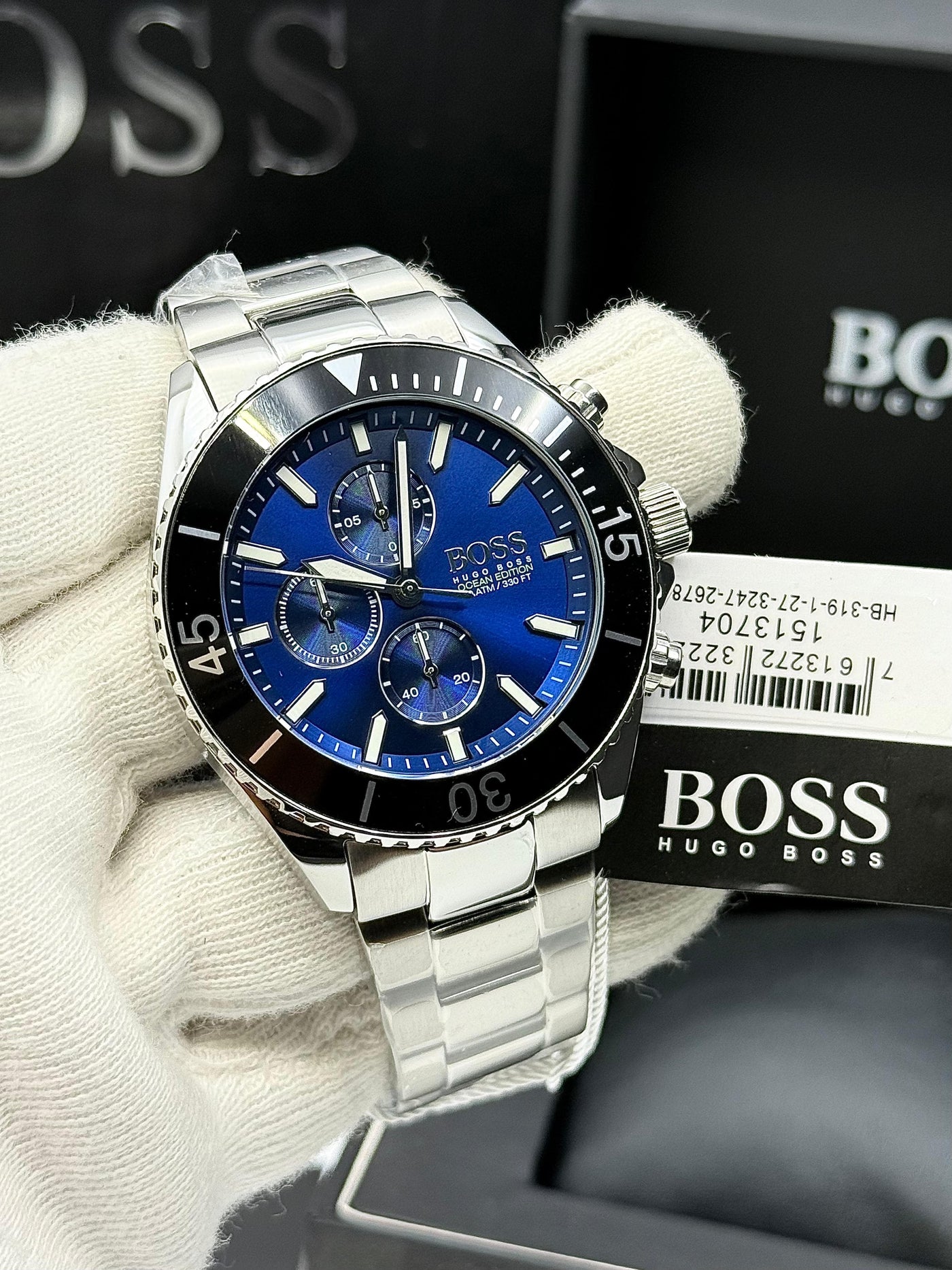 ⬛🟦 Hugo Boss OCEANS EDITION Chronograph Men's Watch