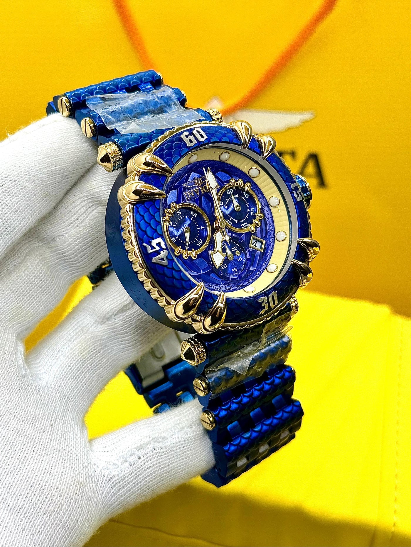 🟦🔥🟨 Invicta Men's 52mm Subaqua Talon Blue Dial Swiss Blue Chronograph Watch