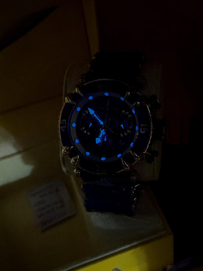 🟦🔥🟨 Invicta Men's 52mm Subaqua Talon Blue Dial Swiss Blue Chronograph Watch