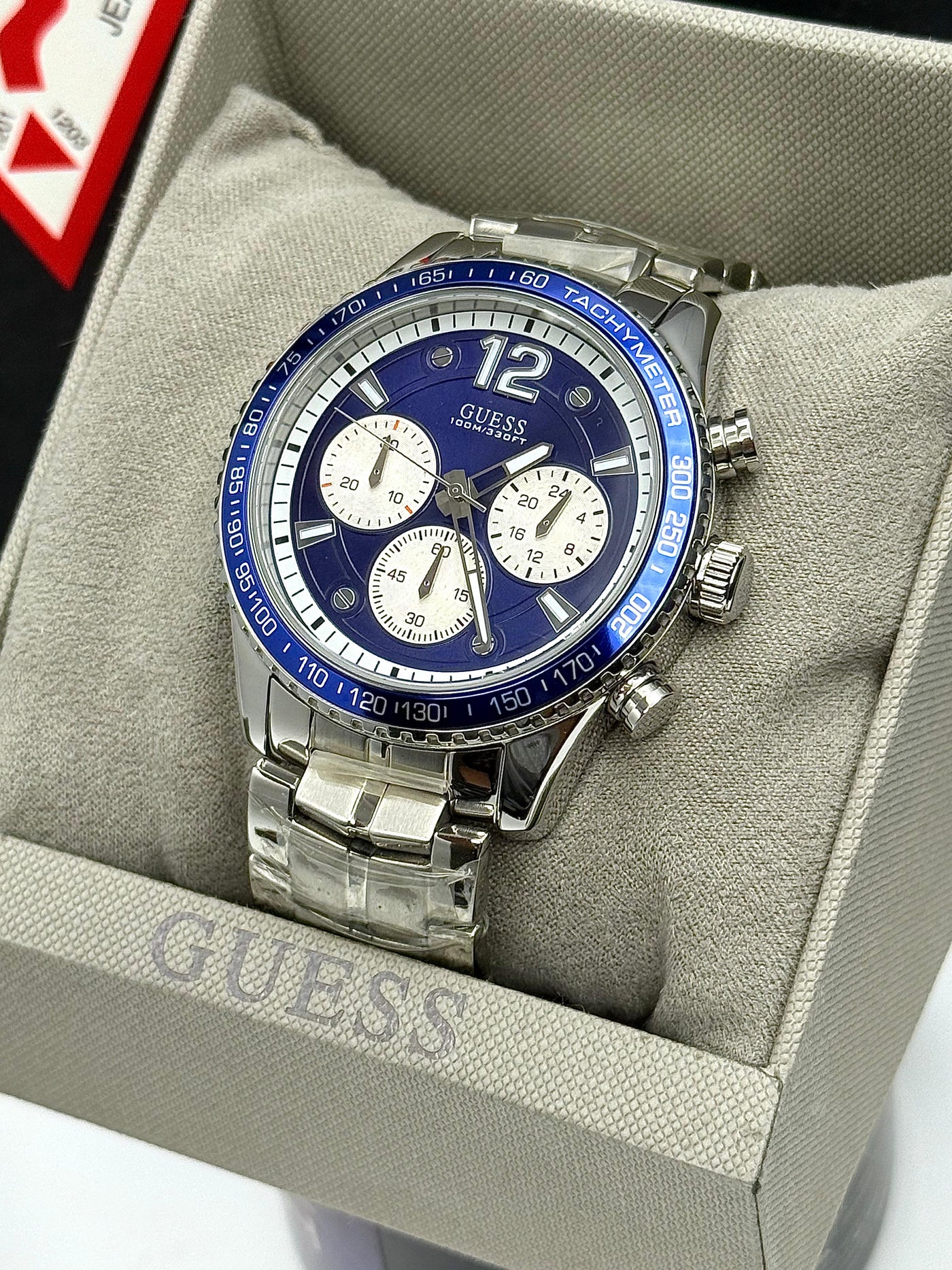 🟦🔲 GUESS Fleet Stainless Steel Chronograph Men's Watch