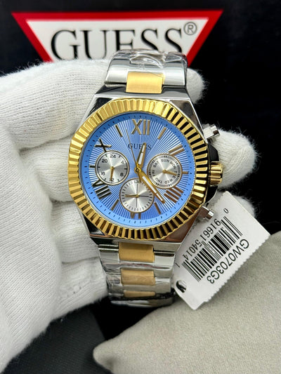 🔥 GU€SS EQUITY BOLD Sophisticated Dress 2-Tone Multi-function Men's Watch