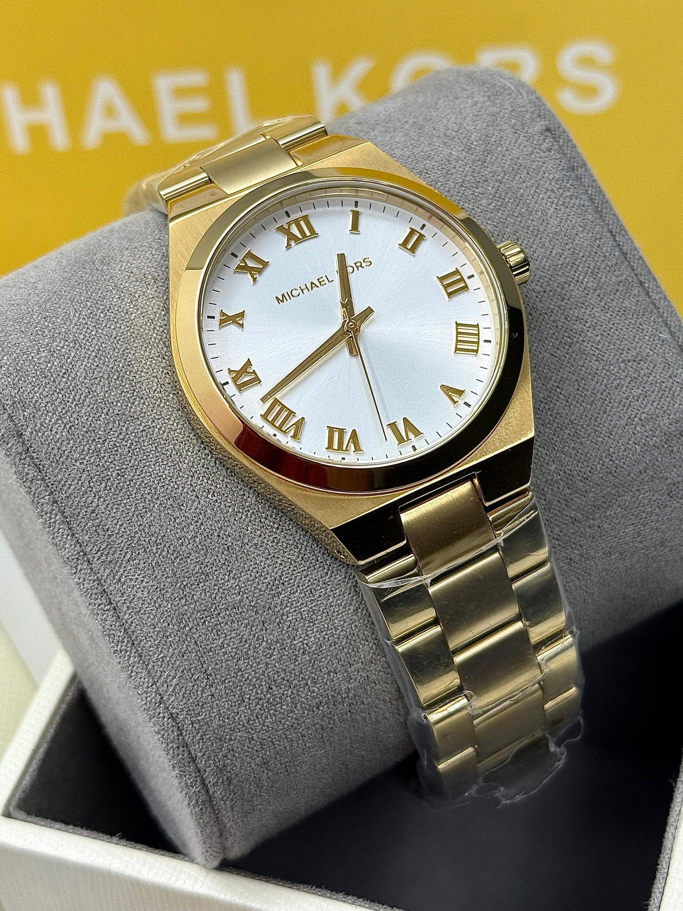 Michael Kors Lennox Three-Hand Rose Gold-Tone Stainless Steel Watch