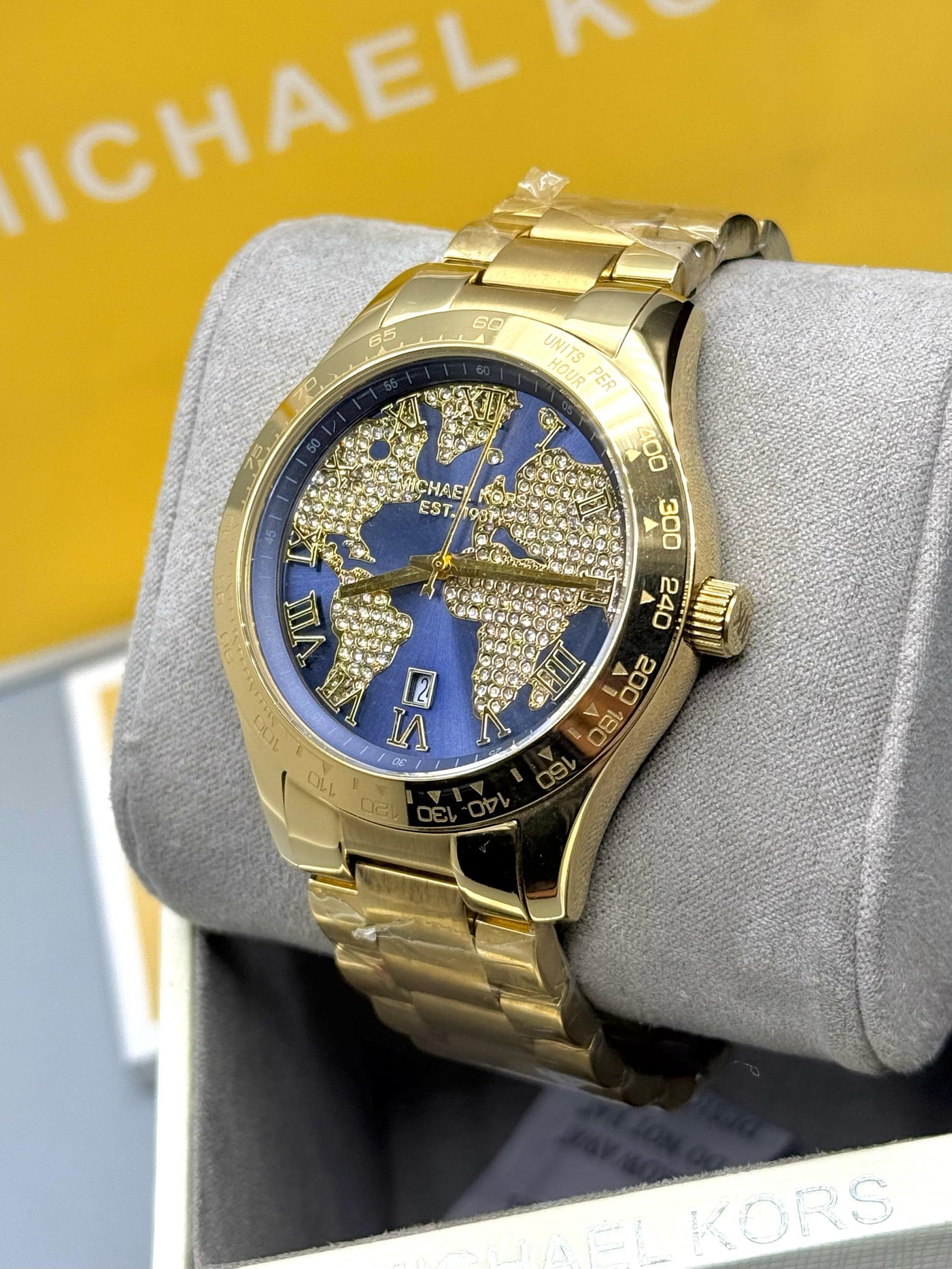 ✨ Michael Kors Layton Blue Crystal Pave Dial Ladies Watch