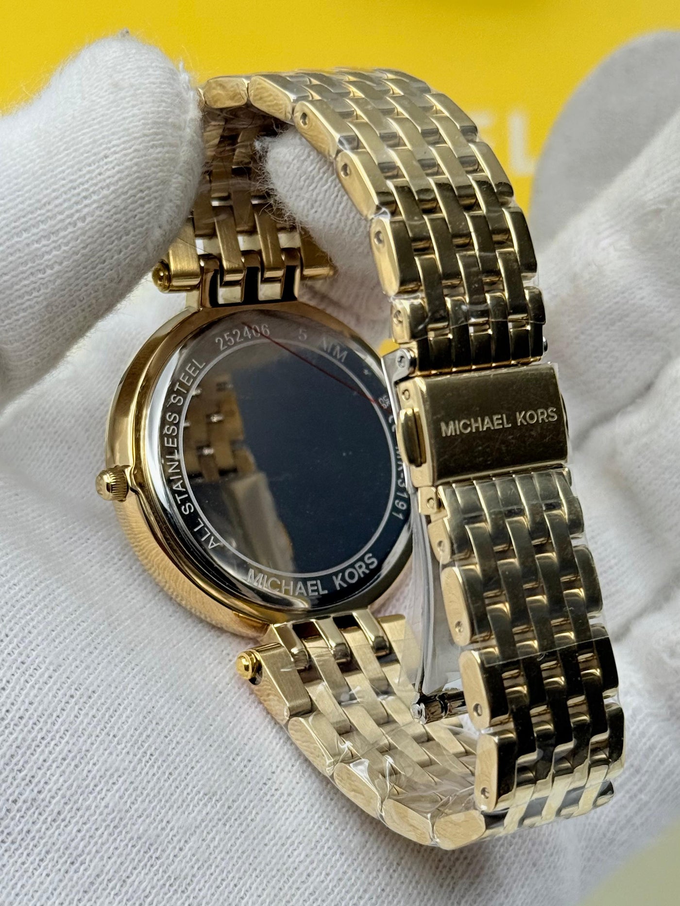 💛 Michael Kors Darci Glitz Gold Dial Pave Bezel Women's Watch