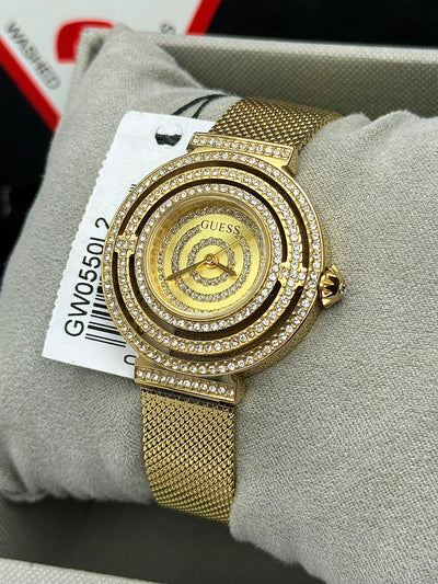 💛✨ GUESS Ladies Gold Tone Analog Watch