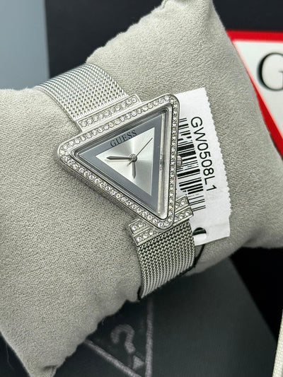 🔥Guess Champagne &amp; Crystals Dial with Mesh Bracelet Watch For Women