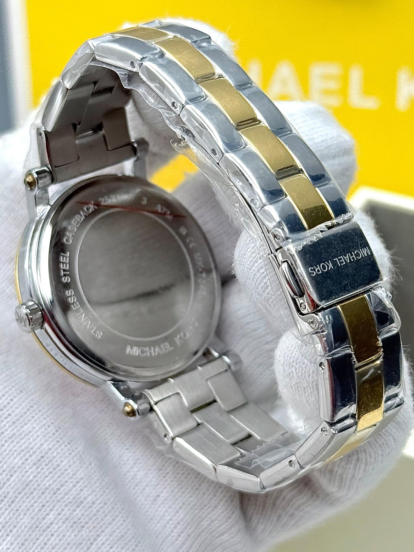 Michael Kors Women’s Quartz Two Tone Stainless Steel Silver Dial 38mm Watch MK7348