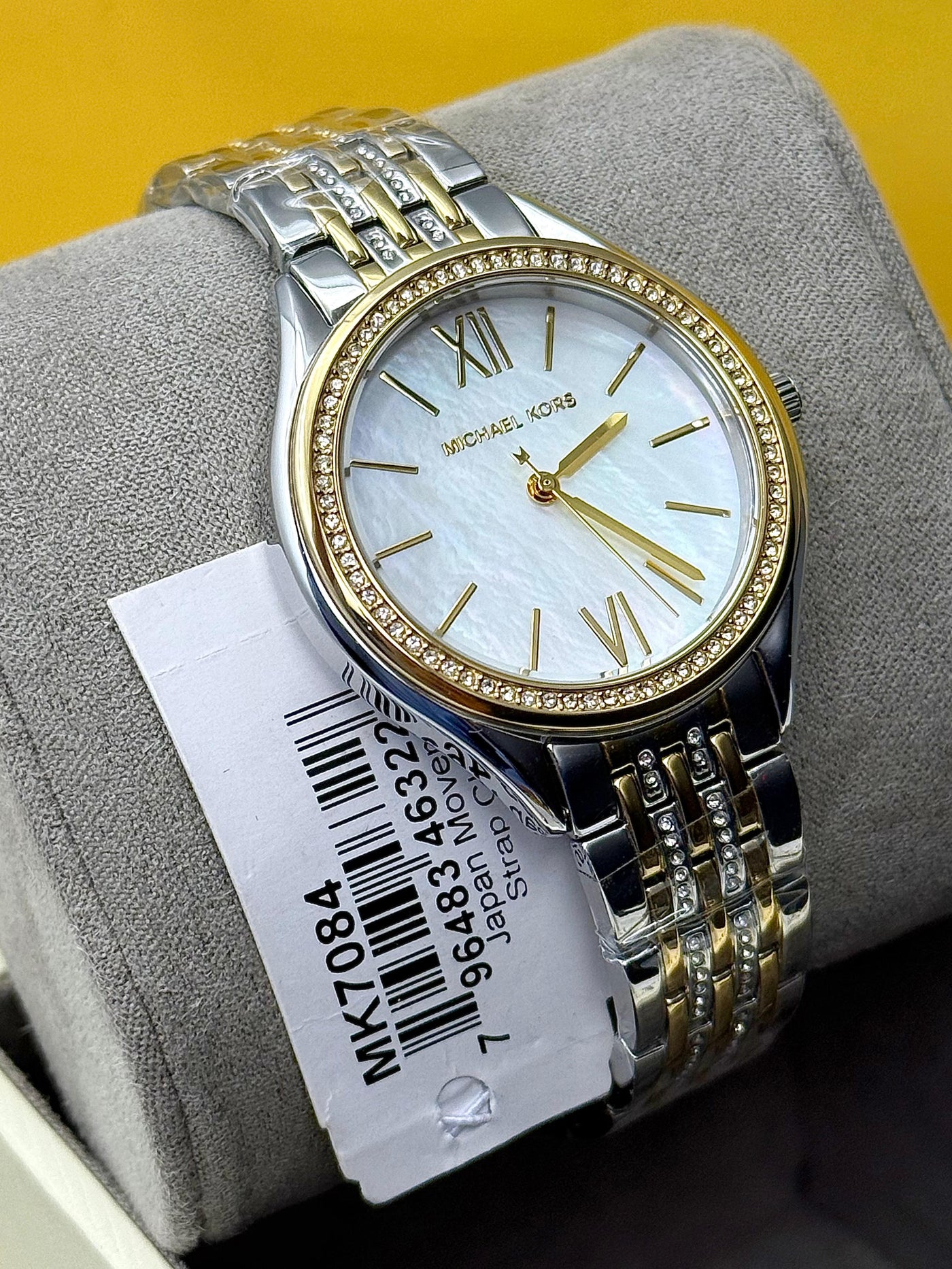 Michael Kors Women’s Quartz Stainless Steel Silver White 36mm Watch MK7084