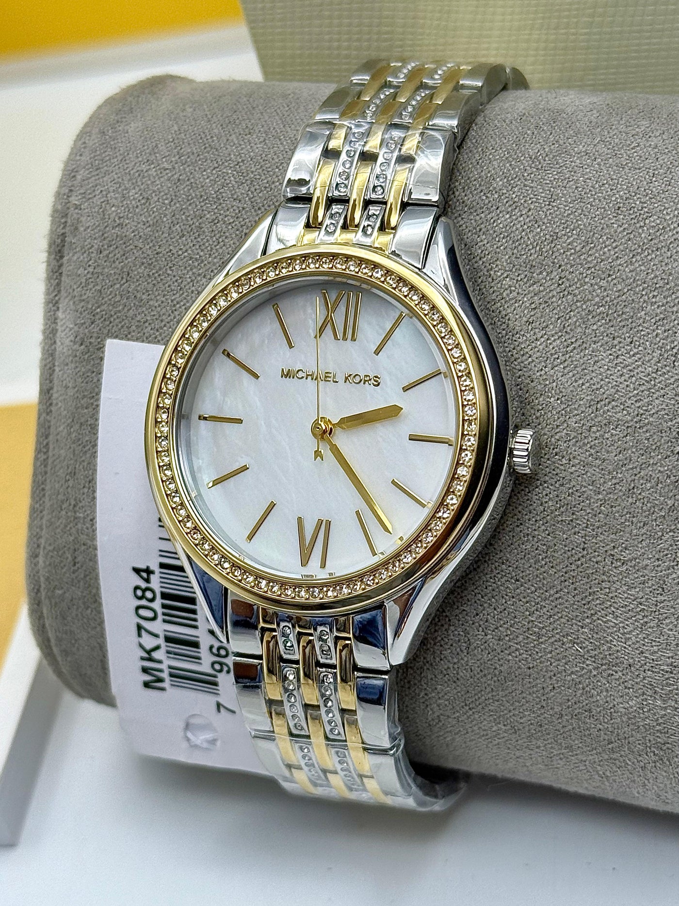 Michael Kors Women’s Quartz Stainless Steel Silver White 36mm Watch MK7084