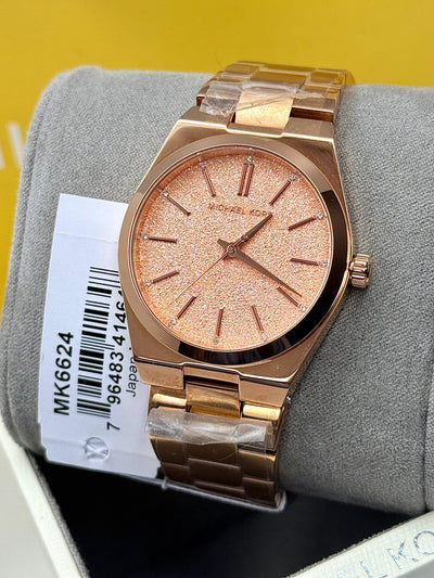 Michael Kors Women’s Quartz Stainless Steel Rose Gold Dial Watch