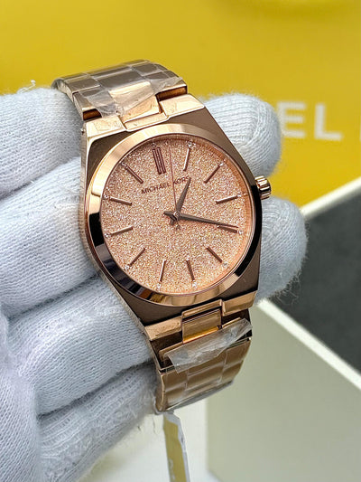 Michael Kors Women’s Quartz Stainless Steel Rose Gold Dial Watch