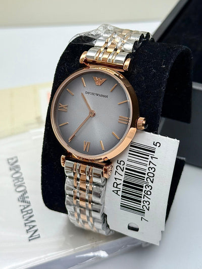 ⬜🟧Emporio Armani Women’s Analog Stainless Steel Grey Dial Watch