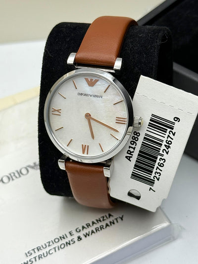 ⬜ Emporio Armani Analog White Dial Women's Watch- AR1988