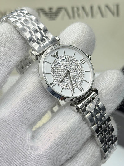 🩶 Emporio Armani Women's Stainless Steel Two-Hand Dress Watch
