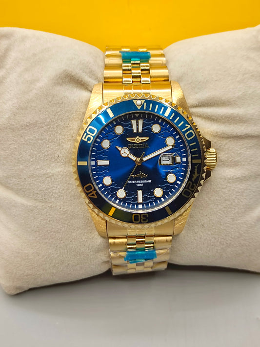 INVICTA Pro Diver Gold Tone Blue Dial Stainless Steel Men’s Watch - Model 30612