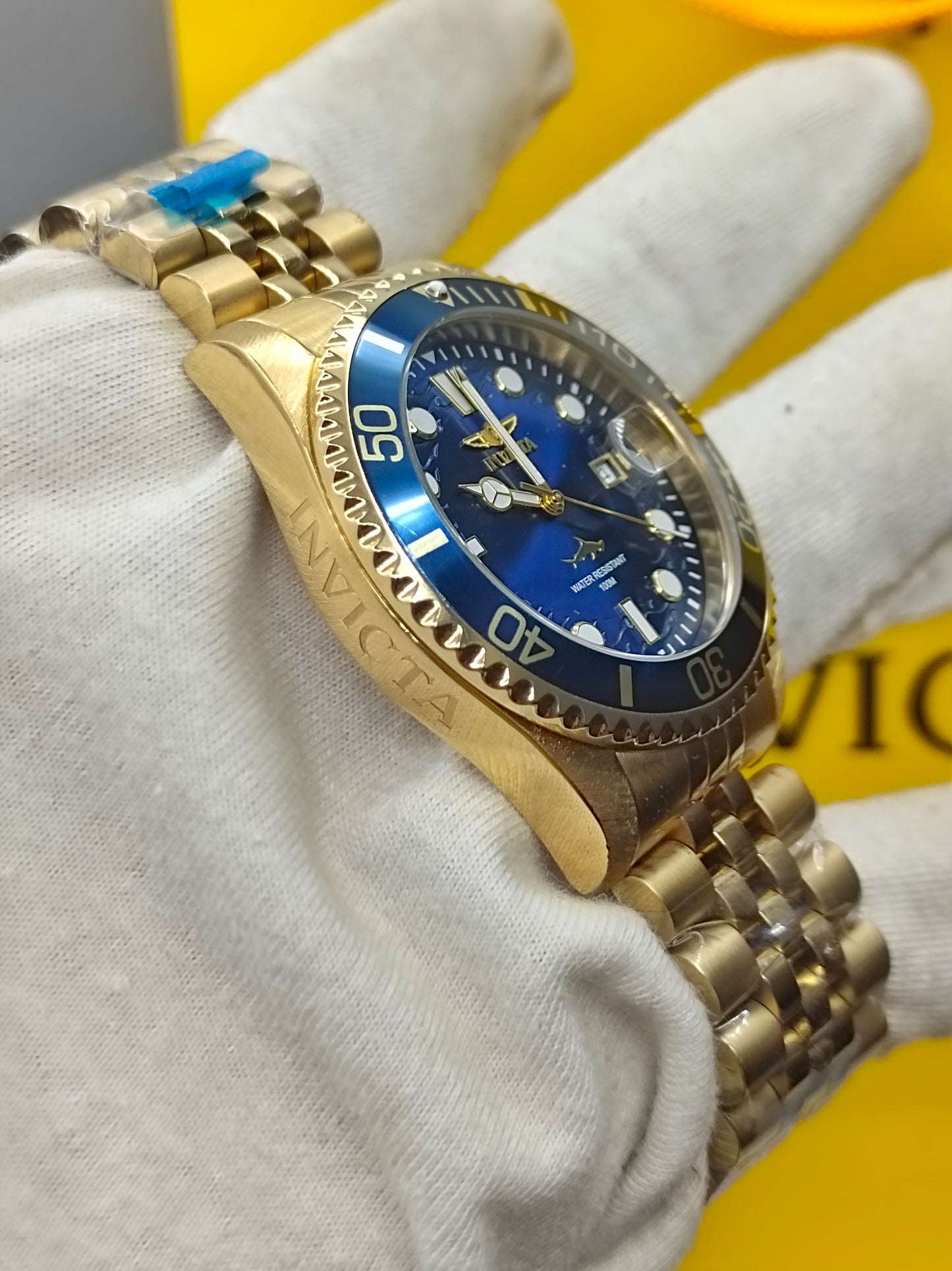 INVICTA Pro Diver Gold Tone Blue Dial Stainless Steel Men’s Watch - Model 30612