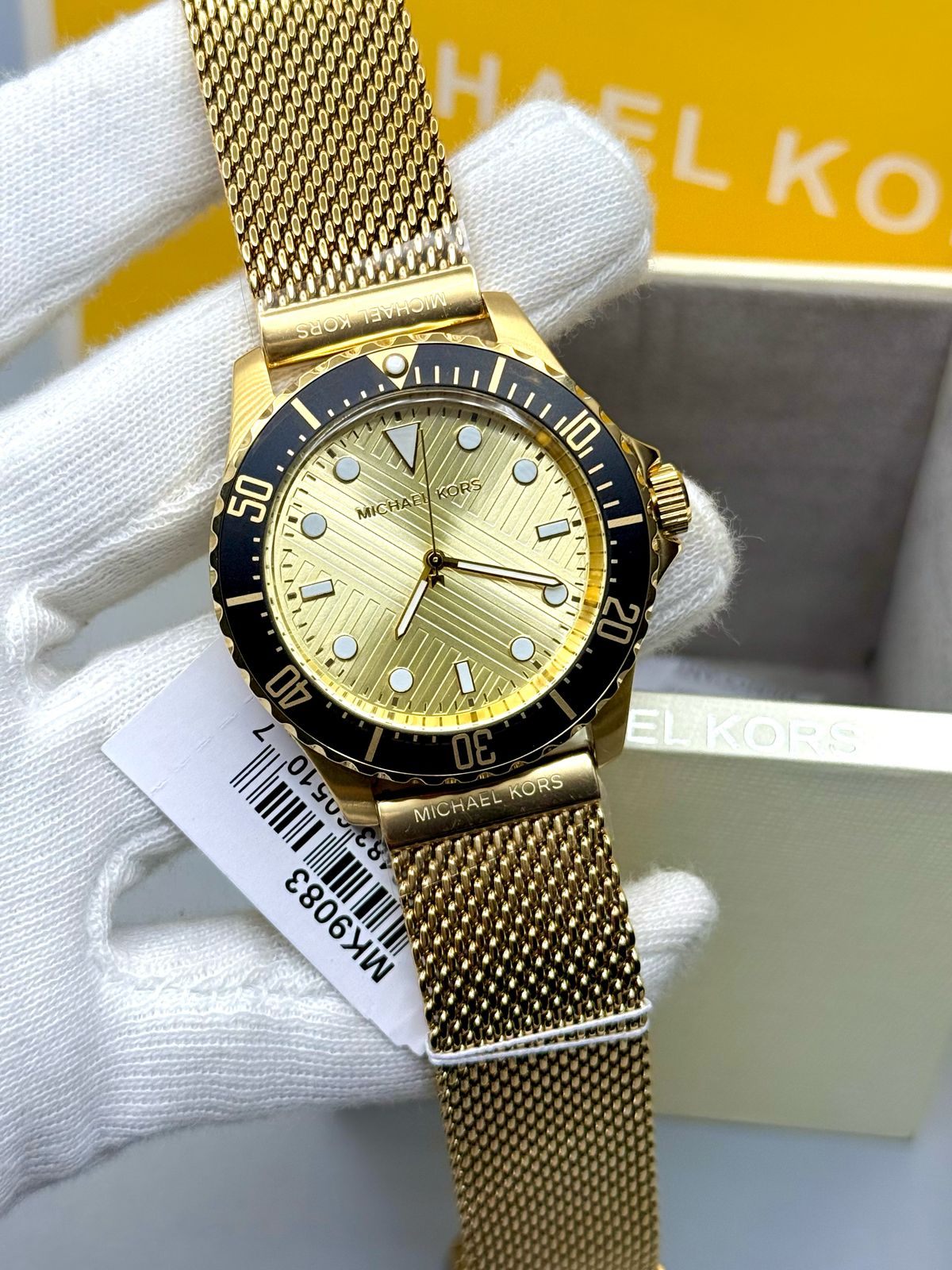 🔥 Michael Kors Everest Gold Mesh Bracelet Gold Dial Quartz Watch for Gents