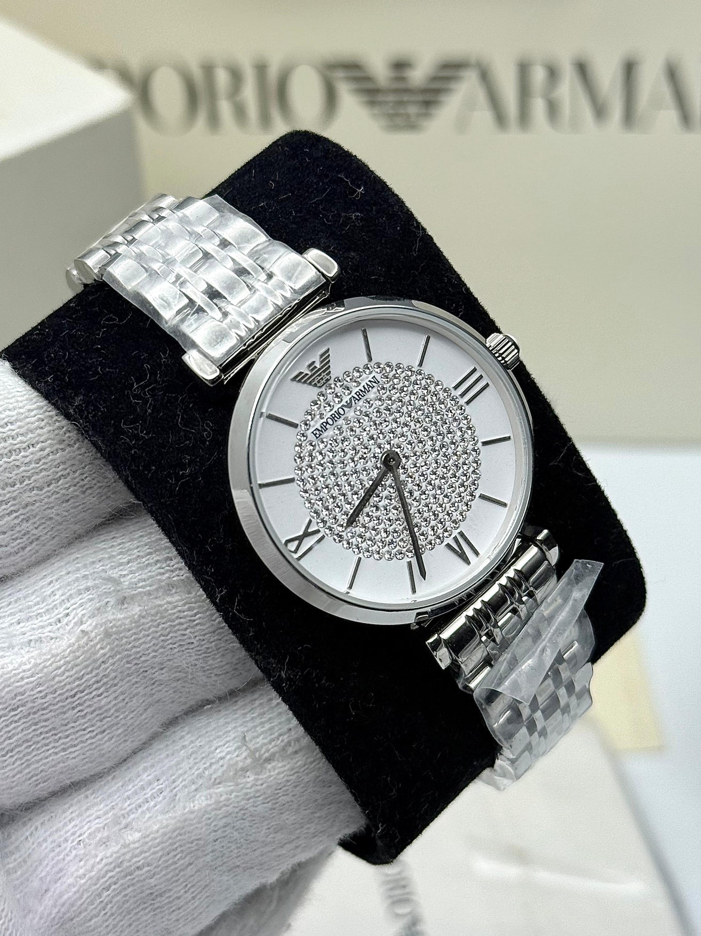 🩶 Emporio Armani Women's Stainless Steel Two-Hand Dress Watch